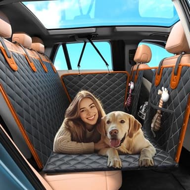 Voivey Waterproof Back Seat Extender for Dogs, 2025 Upgrade Up to 500lbs Dog Car Seat Cover for Back Seat with Dog Car Seat Belt, Anti-Scratch! Safer! Easy to Use & Clean - Image 1
