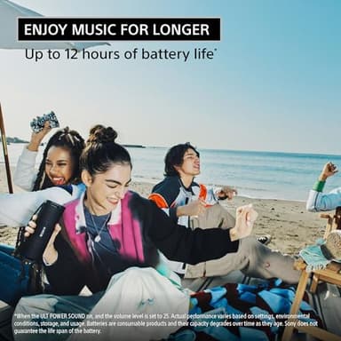 Sony ULT Field 1 Waterproof Portable Bluetooth Speaker, Enhanced Bass, 12h Battery, IP67 Rated Dustproof Shockproof Rustproof, Detachable Strap SRSULT10H, Forest Gray - Image 5