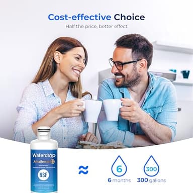 Waterdrop Alkaline DA97-17376B Water Filter, Enhances pH, Replacement for HAF-QIN/EXP, DA97-08006C, RF28R7201SR, RF28R7351SG, WD-F45-AL, 3 Filters - Image 9