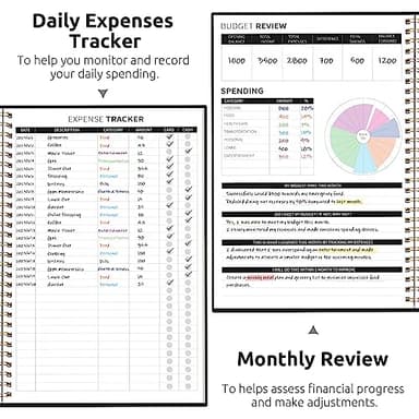Budget Planner - Monthly Budget Book with Expense Tracker Notebook, Undated Bill Organizer & Finance Planner to Take Control of Your Money, 2025-2026 Account Book to Manage Your Finances-Black - Image 4