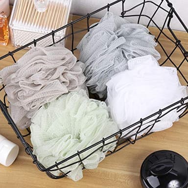 BTYMS Bath Sponge Shower Loofahs 60g Mesh Pouf Bath Scrunchies Body Wash Puff Shower Puff - Pack of 4 - Image 7