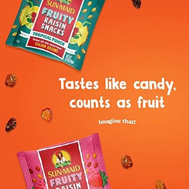 Sun-Maid Sour Strawberry Fruity Raisin Snacks - (200 Pack) 1.33 oz Pouches - Sour Strawberry Raisins - Dried Fruit Snack for Lunches and Snacks - Image 5