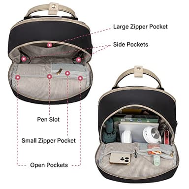 LOVEVOOK Laptop Backpack for Women Men, 17.3 Inch Laptop Bag with USB Port Fashion Waterproof Backpacks Teacher Nurse Stylish Travel Bags Vintage Daypacks Bookbag for College School Work - Image 3