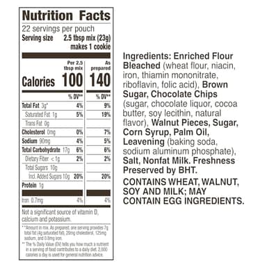 Betty Crocker Walnut Chocolate Chip Cookies, Cookie Baking Mix, 17.5 oz - Image 2