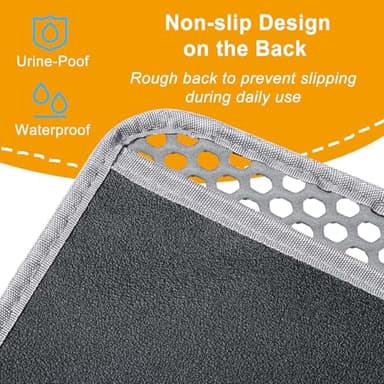 Cat Litter Mat Litter Trapping Mat, 25''x16'' Cat Litterbox Mat for Floor, 2 Layer Honeycomb Pet Litterbox Matt Catcher Rug, Waterproof Urine Proof, Non-Slip, Soft, Clean Easily, Small - Image 4