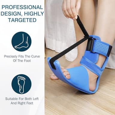 KTSAY Upgrade Plantar Fasciitis Night Splint & Relief Brace with Adjustable Straps - Support for Achilles Tendonitis, Heel Spur Pain, Day & Night Use - Image 2