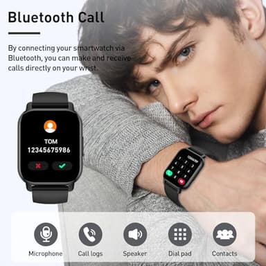 Smart Watch, 1.95" Smartwatch for Men Women(Answer/Make Call), 2025 Fitness Watch with 110+ Sports Modes/Heart Rate/Pedometer/Sleep Monitor, IP68 Waterproof Fitness Activity Tracker for Android iOS - Image 5