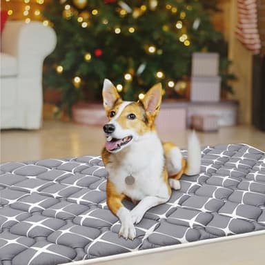 Bubble bear Dog Crate Mat - Ultra Soft, Washable & Anti-Slip Kennel Pad for Small/Medium/Large Dogs, Dark-Hued to Hide Stains (36"x23") - Image 5