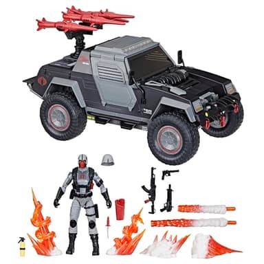 G.I. Joe Classified Series #120, Cobra Night Attack 4-WD Stinger & Driver, Collectible 6 Inch Action Figure & Vehicle with 8 Accessories - Image 1