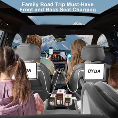 4 in 1 Retractable Car Charger,69W USB-C Fast Car Charger with Starry Light, for iPhone16/15/14/13/12,Cigarette Lighter Charger (Grey, Dual Type C &RGB Breathing Light [Black]) - Image 8