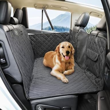 petizer Back Seat Extender for Dogs, Hard Bottom Dog Car Seat Cover, Nonslip Durable Soft Back, 100% Waterproof Car Hammock, Travel Bed, Washable Backseat Protector, Detachable Seat Covers for Car - Image 1