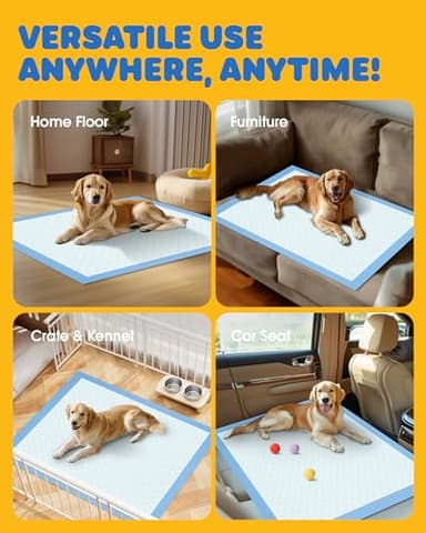 50-Pack X-Larg Puppy Pads - 34" x 28" Extra Large Pee Pads for Dogs with 6-Layer Leakproof Protection, Quick-Dry and Disposable Dog Pads with High Absorbency for Easy Potty Training - Image 7