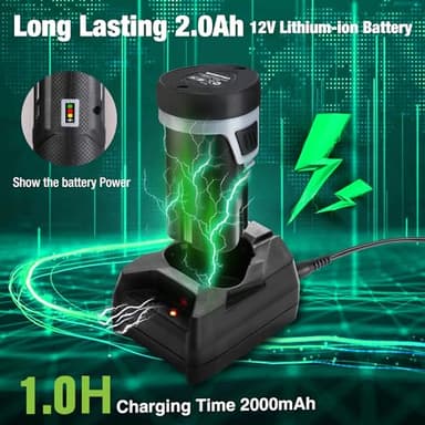 WORKPRO 12V Cordless Electric Fillet Knife with 8'' and 10'' Razor-Sharp Blades, Cordless Fillet Knife with Non-slip Grip Handle and Safety Lock, 2 Rechargeable Battery Packs, 1 Quick Battery Charger, and 1 Storage Carry Case for Fishing, Filleting, Outdoors - Image 2