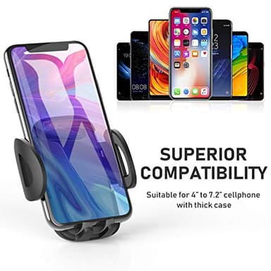 Phone Holders for Your Car, Cup Holder Phone Mount, Universal Adjustable Gooseneck Cup Holder Cradle Car Mount for iPhone 16/15/14/13/12/11/Pro Max/X/Xs/XsMax/8/8Plus,Samsung,Huawei,LG, Sony(Black) - Image 7