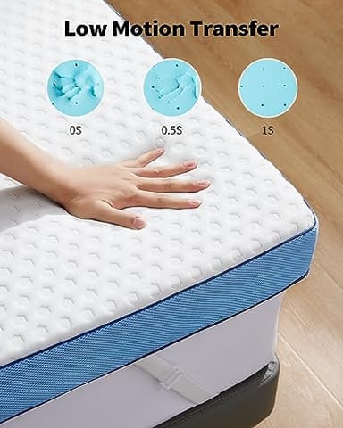PERLECARE 4 Inch Firm Mattress Topper Queen, Cooling Gel-Infused & Bamboo Charcoal Memory Foam Bed Topper for Pressure Relief, High-Density Mattress Pad with Removable Cover, CertiPUR-US Certified - Image 7
