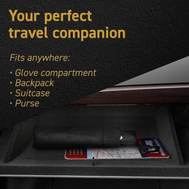 EEZ-Y Travel Umbrellas for Rain - Wind Resistant w/Open Close Button - Black - Image 7