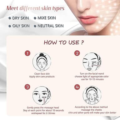 Red-Light-Therapy-for-Face, 7 in 1 LED Light Therapy Eye Equipment for Skin Care at Home Red Light Therapy Face Massager Skin Rejuvenation Light - Image 3