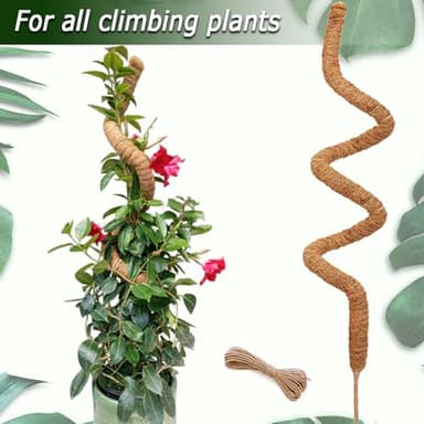 Soupiar Moss Pole for Plants Monstera, 59 Inch Tall Bendable Moss Poles for Climbing Plants Indoor, Large Handmade Plant Pole Sticks, Coco Coir Plant Support Stakes for Potted Plants, Pothos - Image 3