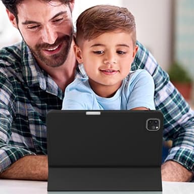 ZryXal New iPad Pro 13 Inch Case M4 (2024 Model, 7th Generation) with Pencil Holder, Smart iPad Case [Support Pencil Pro and Pencil (USB-C)], Support Touch ID and Auto Wake/Sleep (Black) - Image 6