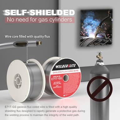 WelderElite 2-Pack 0.030" Gasless Flux Core Wire, 2lb Each, Perfect for MIG Welding Galvanized, Stainless & Mild Steel Projects, E71T-GS - Image 4