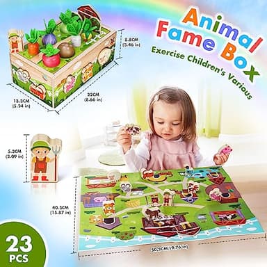 Montessori Wooden Sensory Toddler Toys: Toy for 1 Year Old Boys Girls Birthday Gifts | 1st One First Birthday Gift for 1 Year Old Girl Boy, Educational Learning Toy for 1-2 Year Old Fine Motor Skills - Image 2
