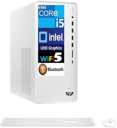 HP Pavilion TP01-3016 Everyday Value Desktop (Intel i5-12400, 64GB DDR4, 2TB PCIe SSD, Intel UHD 730, 310W PSU, WiFi 5, Bluetooth 4.2, RJ-45, HDMI, Win 11 Pro) (Renewed - Image 1