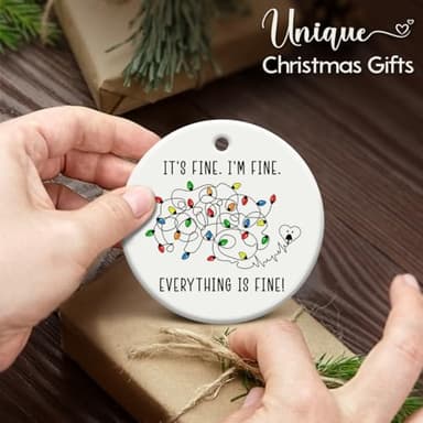 SOL VIBES Christmas Ornaments, Funny Xmas Lights Ornament Gift, Seasonal Gifts for Holiday Birthday Decor, Decorative Hanging on Xmas Tree - Image 2