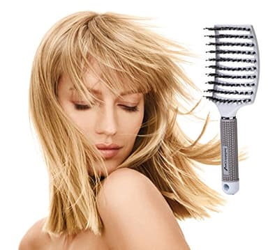 Boar Bristle Hair Brush set – Curved and Vented for Wet and Dry Detangling Hair Brush for Women Long, Thick, Thin, Curly & Tangled Hair Vent Brush - Stocking Stuffers Gift kit - Image 6