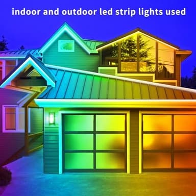 100Ft Outdoor Waterproof LED Strip Lights,Music Sync RGB IP68 Led Lights with App and Remote Control,Color Changing Waterproof RGB Exterior Rope Self Adhesive Back,Balcony,Roof,Garden,Party - Image 7