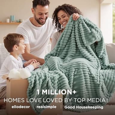 Bedsure GentleSoft Twin XL Blanket for Couch - Cozy Soft Blankets for Women, Cute Small Fleece Throws for Girls, Sage Green, 66x90 Inches - Image 2