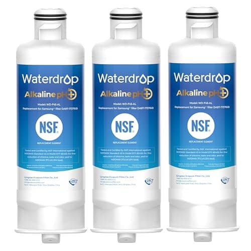 Waterdrop Alkaline DA97-17376B Water Filter, Enhances pH, Replacement for HAF-QIN/EXP, DA97-08006C, RF28R7201SR, RF28R7351SG, WD-F45-AL, 3 Filters - Image 1