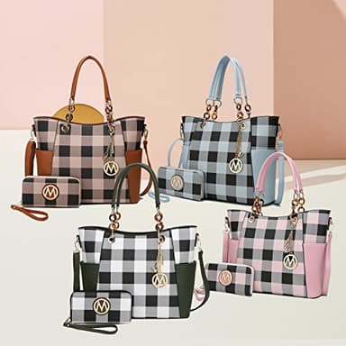MKF Collection Tote Bag for Women, Handbag Set with Wallet-Top-Handle- Vegan Leather Purse Pink by Mia k - Image 7
