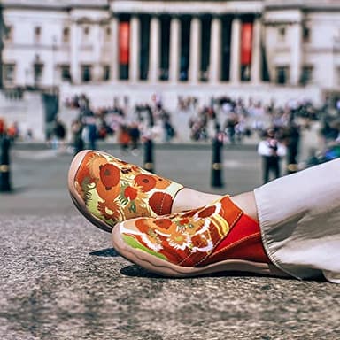 UIN Women's The National Gallery Collaborative Collection Art Painted Travel Shoes Van Gogh Sunflowers V3 (9) - Image 3