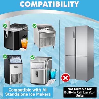 Ice Machine Cleaner, 36 Pack Ice Maker Cleaner Compatible with Frigidaire, Opal, GE Profile, Kitchenaid, Nickel Safe Scale Remover for Countertop, Nugget Ice Makers, 1-Year Supply Descaler - Image 3