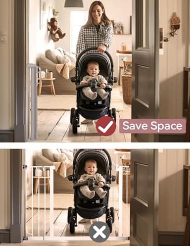 Momcozy Retractable Baby Gate, 33" Tall, Extends up to 55" Wide, Child Safety Baby Gates for Stairs, Doorways, Hallways, Indoor, Outdoor - Image 3