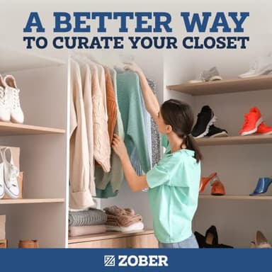 Zober Velvet Hangers 50 Pack - Ivory for Coats, Pants & Dress Clothes - Non Slip w/ 360 Degree Swivel, Holds up to 10 lbs - Strong Felt Hangers for Clothing - Image 6