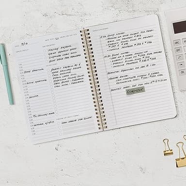 Beautiful Daily Planner And Notebook With Hourly Schedule - Aesthetic Spiral To do List Notepad to Easily Organize Your Tasks And Appointments - Stylish Book And School Or Office Supplies For Women - Image 7