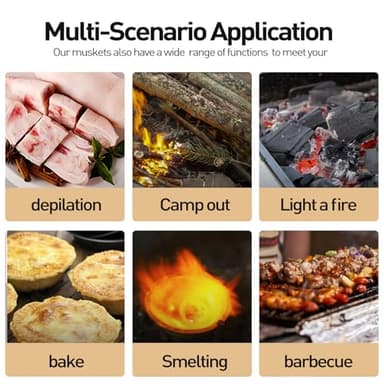 APSARAS USA Torch Lighter, Kitchen Torch for Cooking,Creme Brulee Torch with Lock Adjustable Flame for BBQ, Baking, Brulee Creme, Crafts (Butane Not Included) - Image 4