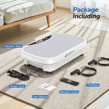 MERACH Vibration Plate Exercise Machine, Vibration Plate with Bluetooth and LED Display, Vibrating Plate Exercise Machine for Women Men, Workout Equipment for Home - Image 7