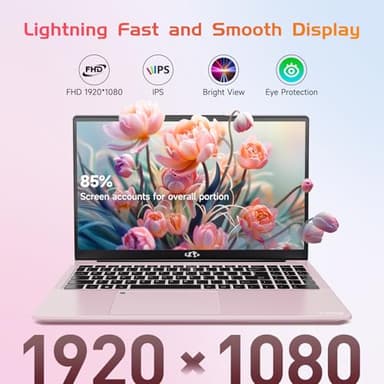 NIMO 15.6 IPS-FHD-Laptop, 16GB RAM 1TB SSD Intel Pentium Quad Core N100, Backlit Keyboard Fingerprint (Beat to i3-1115G4 Up to 3.4GHz) Computer for Student-Home WiFi 6 BT5.2 Win 11 - Image 2