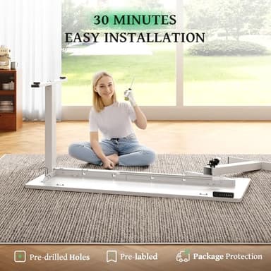 SIAGO Electric Standing Desk Adjustable - 55 x 24 Inch Sit Stand up Desk with Cable Management - 3 Memory Preset Adjustable Height Table - Image 9
