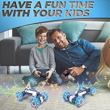 Gesture Sensing RC Stunt Car - Boys Toys Age 6-12, 360° Rotating 4WD Hand Controlled Remote Control Twist Car with Light & Music, Cool Birthday Presents and Ideas Gifts for Kids Age 7 9 10 11 12 yr - Image 9