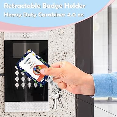 ID Badge Holder with Lanyard,Retractable ID Badge Card Holders Detachable Neck Lanyard Strap with Badge Reel and Vertical ID Holder for Nurse Students Teachers Office Staff(Little Daisy) - Image 5