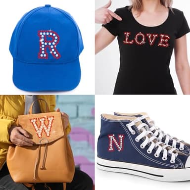 Towfed 214 Pcs 8 Sheets Pearl Self Adhesive Stickers 6 Sheets A-Z Glitter Rhinestone Letter Stickers and 2 Sheet 0-9 Glitter Number Sticker Bling Crystal Alphabet Sticker for DIY Crafts (White+Red) - Image 6