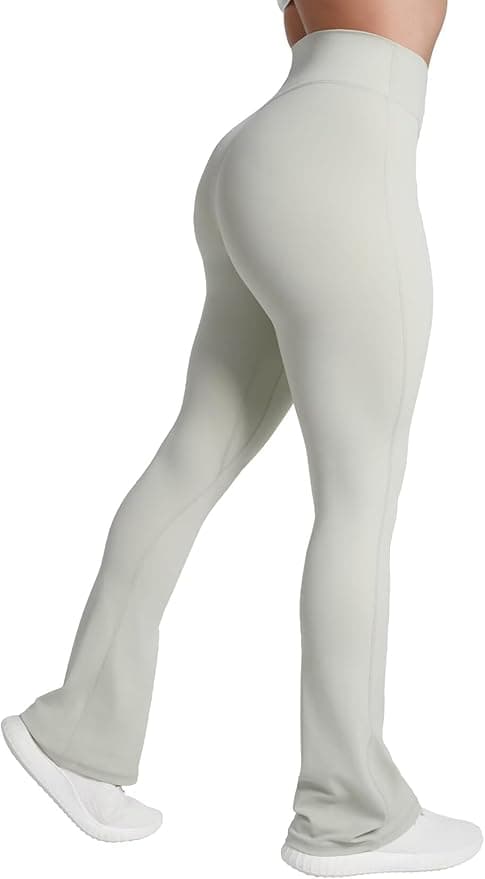 Sunzel High Waist Mini Flared Leggings for Women, Tummy Control Casual Flare Yoga Pants for Yoga Workout Gym