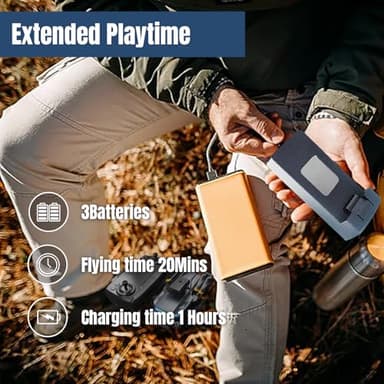 Drone with Camera 4k HD FPV Foldable Drone for Beginners, Quadcopter with Voice Gesture Control, One Key Take Off/Land, Optical Flow Positioning, 360° Flip, Waypoint Fly,2 Batteries - Image 5