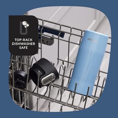 Contigo AUTOSEAL West Loop Vacuum-Insulated Stainless Steel Travel Mug with Easy-Clean Lid 16 oz 2-Pack Salted Frosted Pearl Glacier Frosted Pearl - Image 5