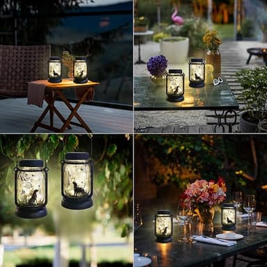 Dog Solar Garden Lights, Garden Decor, Yard Decor, Dog Lamp, Gift for Dog Loves, Gifts for Girls, Patio Outdoor Porch Waterproof Solar Lanterns, Solar Powered Outdoor Decor Lights - Image 3