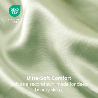 Bedsure Satin Pillowcases, Similar to Silk Pillow Cases Queen Size Set of 2, Pillow Case for Sleeping Women with Envelope Closure, Gifts for Women Men, Sage Green, 20x30 Inches, 2pcs - Image 5