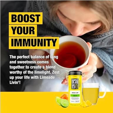 Tiesta Tea - Limeade Livin, Loose Leaf, Sweet Lime Herbal Tea, Non-Caffeinated Fruit Blend, Makes Hot or Iced & Up to 50 Cups, 4oz Refillable Tin - Image 6